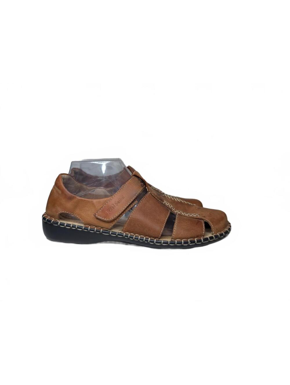 Josef Seibel Men's Brown Leather Fisherman Sandals‎ EU 41